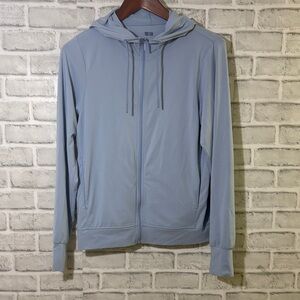 Uniqlo Light Blue zipper hoodie size small lightweight